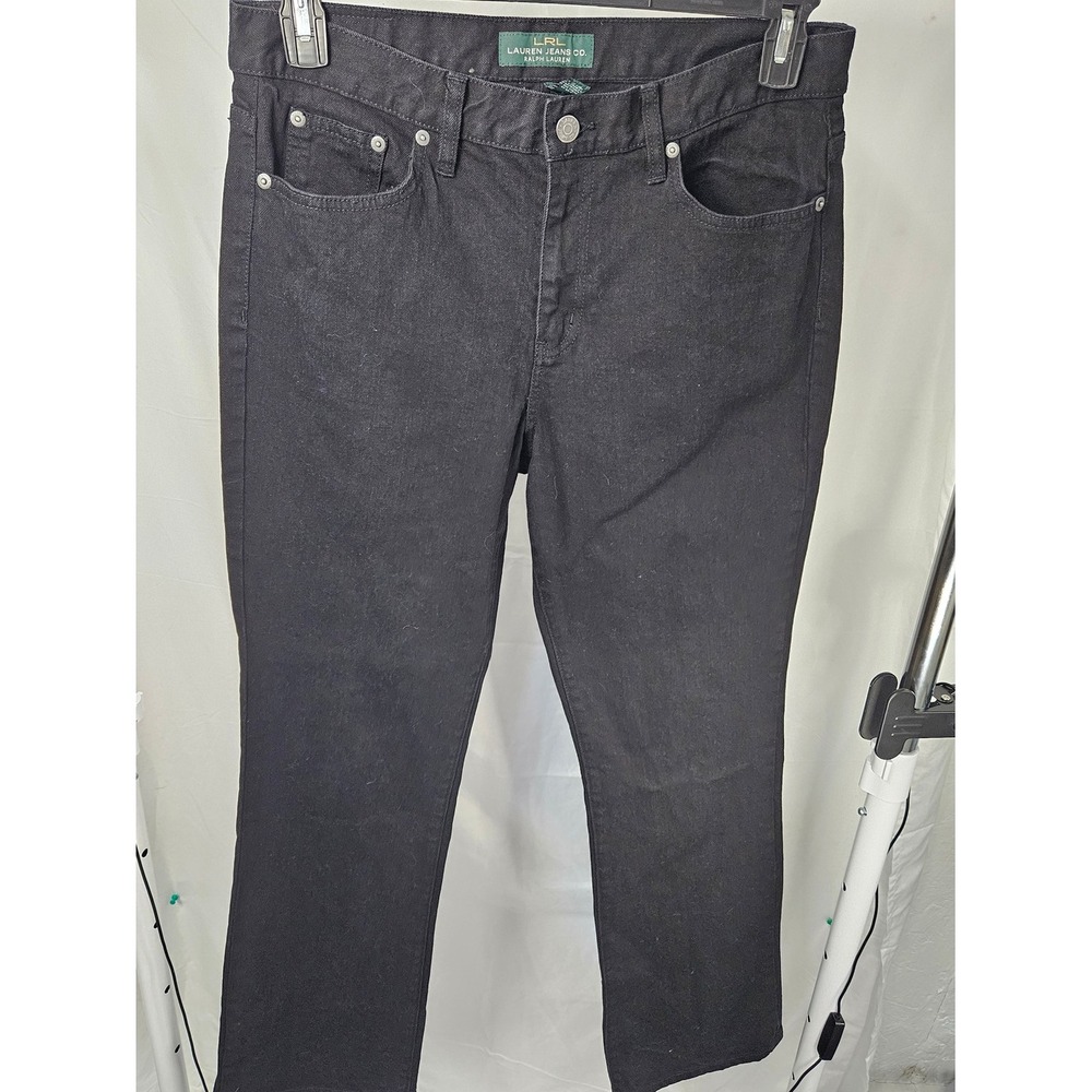 Lauren Ralph Lauren Black Straight Leg Jeans Womens Size 10 LRL Denim‎